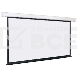 Экран с электроприводом Lumien Eco Control 198x300 см (раб. область 164х292 см) Matte White черная кайма по периметру 16:9