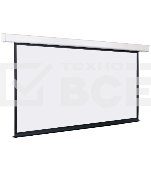 Экран с электроприводом Lumien Eco Control 198x300 см (раб. область 164х292 см) Matte White черная кайма по периметру 16:9