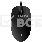 Мышь проводная Defender Azora MB-241 черный, 1200 dpi, USB, кнопки - 3, фото7