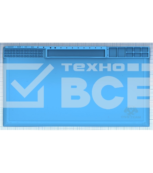Резиновый коврик для работы с телефонами/планшетами с магнитными ячейками для мелких деталей 210х38