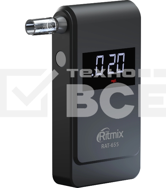 Алкотестер Ritmix RAT-655 электрохимический черный