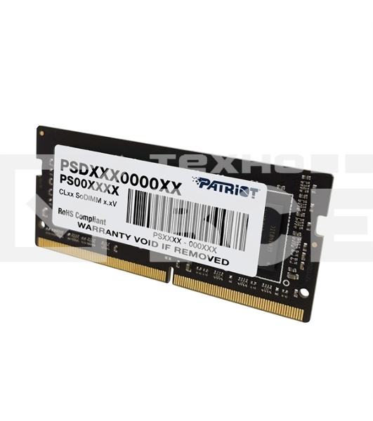 Оперативная память Patriot Signature, DDR4, 32GB (1x32 GB), 3200 MHz, CL22, SO-DIMM
