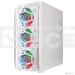 Компьютерный корпус Ginzzu GL 390 боковая дверца закаленное стекло на петлях на магнитах, controller CRC10, 4* 12R6W FAN 12CM RGb белый, фото11