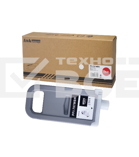 Картридж струйный Sakura 9820B001 (PFI-707MBK pigment) для Canon, матовый черный, 700 мл.