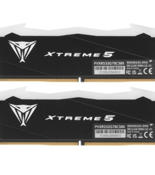 Оперативная память Patriot Viper Xtreme 5, DDR5, 32Gb (2x16GB), 6000MHz, CL30, DIMM, с радиаторами, RGb, серебристый
