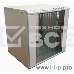 Шкаф телеком. настенный разборный 15U (600х650) дверь стекло, цвет серый RAL 7035, фото5