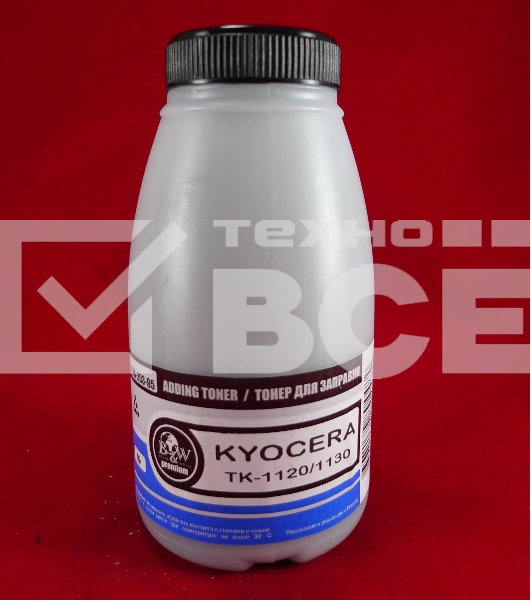 Тонер Kyocera TK-1120, FS-1060DN/1025MFP/1125MFP (фл. 95г) B&W Premium (Tomoegawa) фас Россия