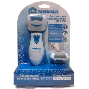 Пилка роликовая МИКМА ИП 2500 для пяток бело-голубая (в уп. 40 шт)