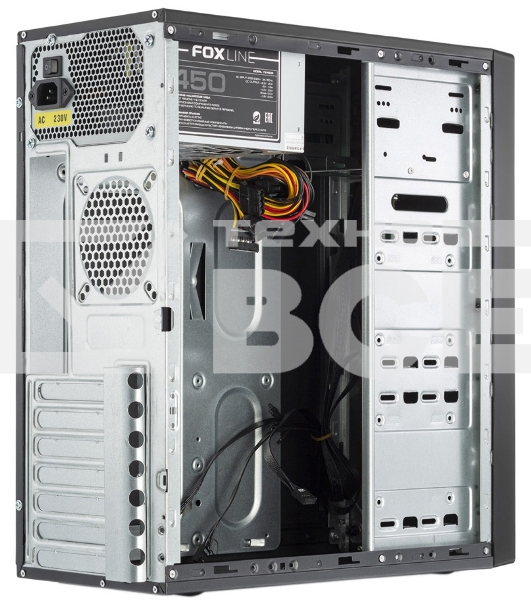Компьютерный корпус c блоком питания 450 Ватт Case Foxline FL-301, ATX