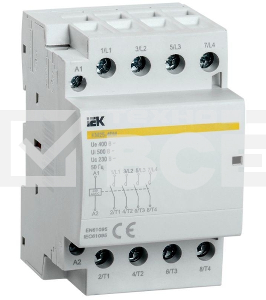 Контактор модульный КМ25-40М AC/DC IEK MKK21-25-40 IEK