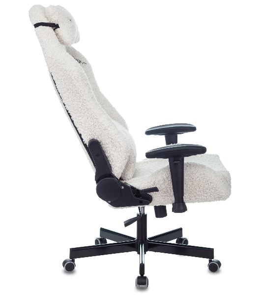 Кресло игровое Knight T1 молочный экомех с подголов. крестовина металл