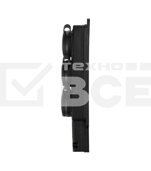 Розетка (колодка) штепсельная трехместная влагозащищенная 2P+PE 230V, 16 А, IP44 каучук PROconnect
