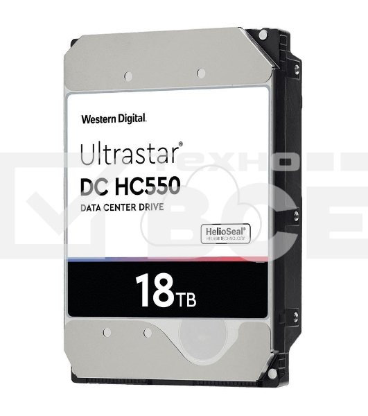 Жесткий диск Western Digital Original SATA-III 18Tb 0F38459 WUH721818ALE6L4 Ultrastar DC HC550 (7200rpm) 512Mb 3.5