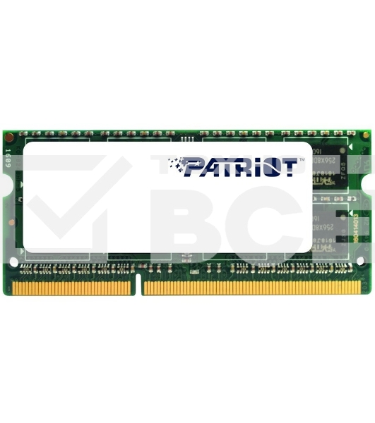 Оперативная память Patriot, DDR3L, 4GB (1x4 GB), 1600 MHz, CL11, SO-DIMM