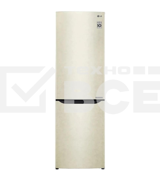 Холодильник LG GA-B419SEJL бежевый двухкамерный 223/79л морозилка снизу, No Frost