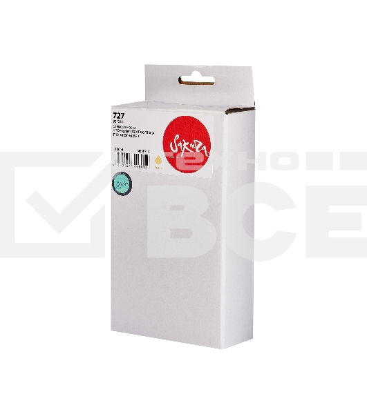 Картридж струйный Sakura B3P21A (№727 Yellow) для HP, желтый, 130 мл.