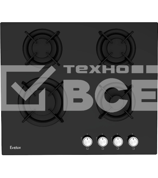 Газовая варочная панель EveluxHEG 605 BG