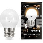 Светодиодная лампа GAUSS 105102110 LED Шар E27 9.5W 890lm 3000K 1/10/50, фото3