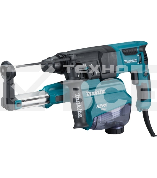 Перфоратор Makita HR2652  SDS+,800Вт,3реж,2.9Дж,0-4600у\м,3.0кг,чем,комплект д\сбора пыли с фильтро