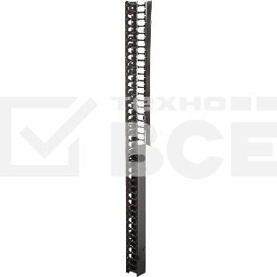 Вертикальные органайзеры с пластиковыми пальцами 149 мм, 42U, для шкафов Business шириной 800 мм, 2 шт., черные