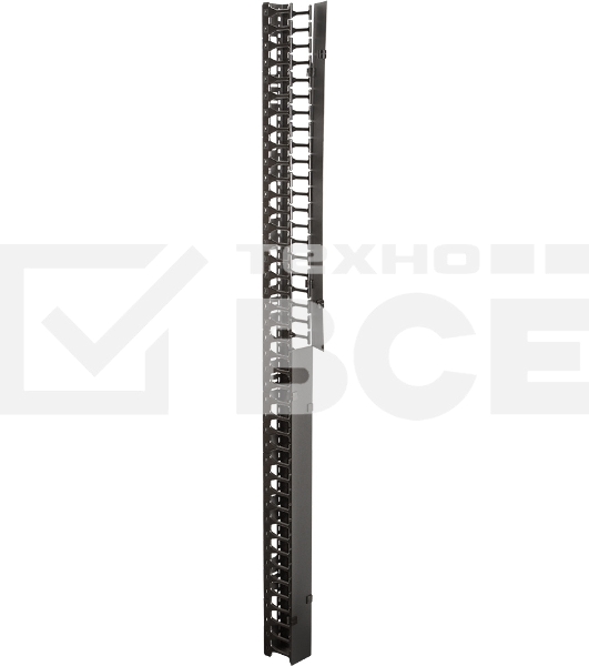 Вертикальные органайзеры с пластиковыми пальцами 149 мм, 42U, для шкафов Business шириной 800 мм, 2 шт., черные