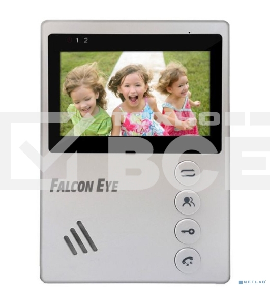 Видеодомофон Falcon Eye VISTA цветной, подключение 2-х вызывных панелей,  без трубки (Hands Free), управление электрозамком, цвет корпуса: белый, нап