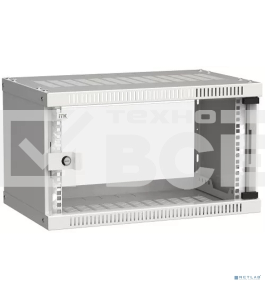 Шкаф LINEA WE 6U 550x350мм дверь стекло серый ITK