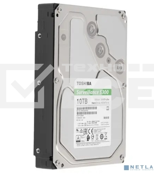 Жесткий диск Toshiba SATA-III 10Tb HDWT31AUZSVA Surveillance S300 (7200rpm) 256Mb 3.5