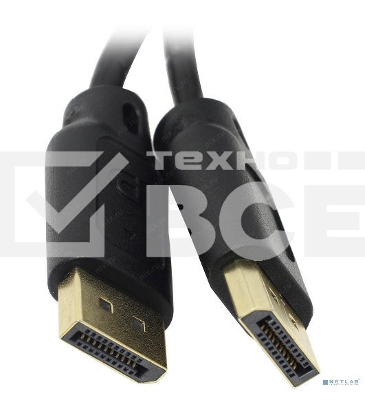 Кабель Exegate EX284913RUS  DisplayPort (20M-20M) 3.0м ExeGate <EX-CC-DP-3.0> v1.2, позол. контакты