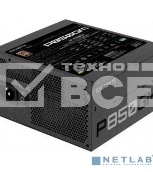 Блок питания Gigabyte GP-P850GM RTL, 850Вт, 80 PLUS Gold, 120мм, модульный, черный