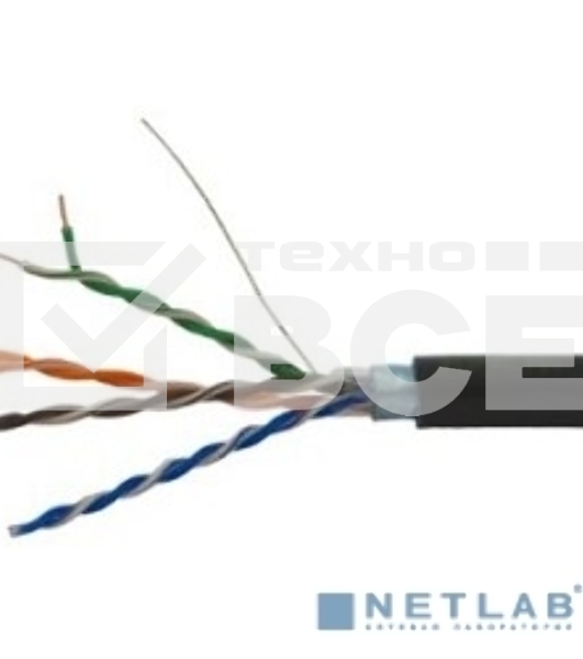 Кабель витая пара F/UTP кат.5E 4х2х24AWG solid CU PE Outdoor Standard черный