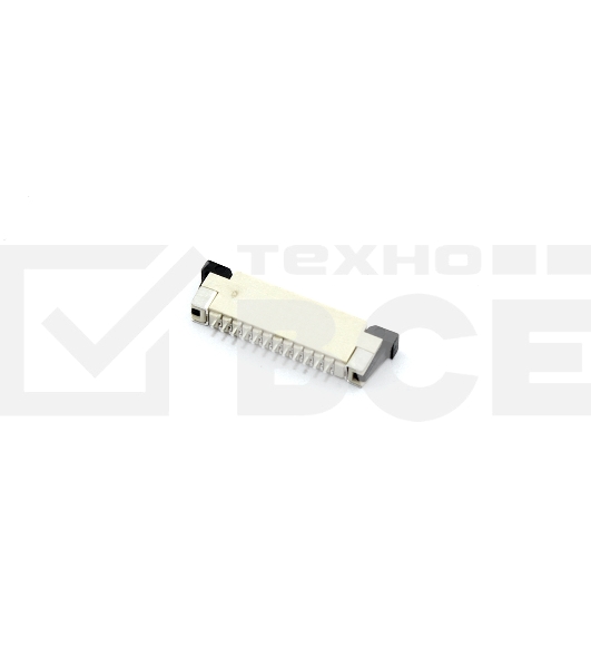 Разъем FPC  Half Coverage Bottom Contact 1.0K-BX-12PWB 12 pin высота 2мм шаг 1мм