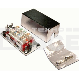 Соединитель Lanmaster LAN-CNB-STP5E (упак.:1шт) 1м серебристый