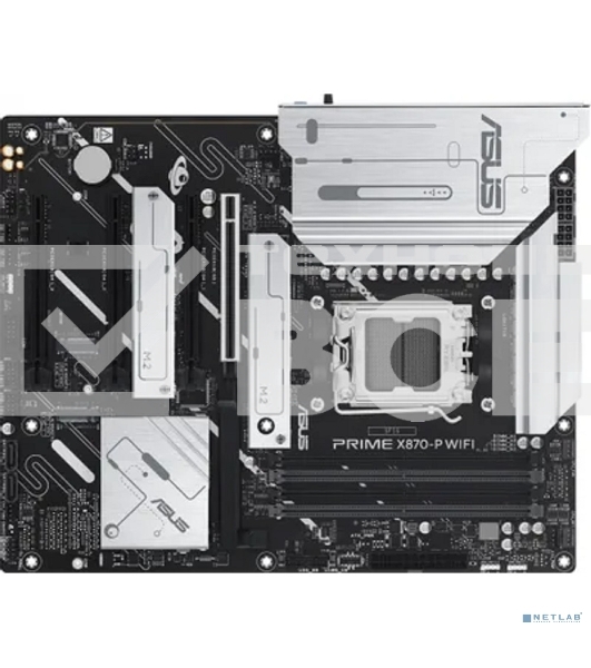 Материнская плата ASUS PRIME X870-P, AM5, AMD X870, 4xDDR5, 2xSATA, 4xM.2, 1xPCIe 5.0 x16, 2xPCIe 4.0 x1, 1xHDMI, 2xUSB-C, 1x 2.5Gb LAN, 4xUSB-A 3.2 Gen 1, 1xUSB-A 3.2 Gen 2, 4xUSB-A 2.0, 3x3.5 мм, 7.1, ATX