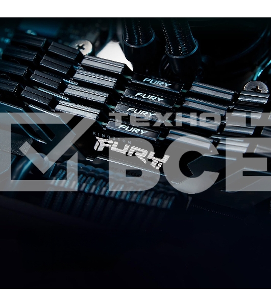 Оперативная память Kingston Fury Renegade, DDR5, 32GB (2x16GB), 7600MHz, CL38, DIMM, с радиаторами, серебристый/черный
