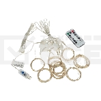 Гирлянда Neon-night светодиодный занавес из росы 3х3м 300 LED IP20 USB + пульт управления с крючками для крепления мультиколор, фото6