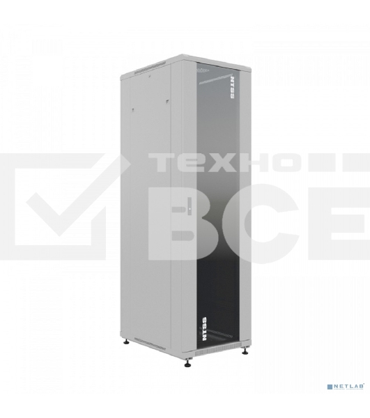 Шкаф серверный NTSS Премиум (NTSS-R22U6080GS) напольный 22U 600x800мм пер.дв.стекл металл 900кг серый IP20 сталь