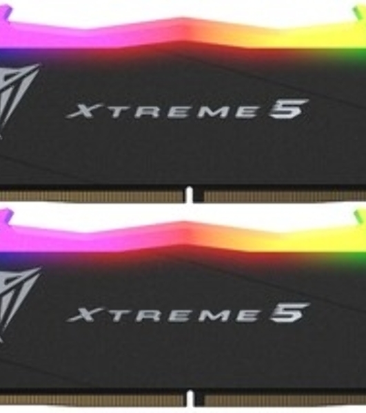 Оперативная память Patriot Viper Xtreme 5, DDR5, 32Gb (2x16GB), 6000MHz, CL30, DIMM, с радиаторами, RGb, серебристый