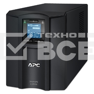 Источник бесперебойного питания APC Smart-UPS C SMC2000I 1300Вт 2000ВА черный