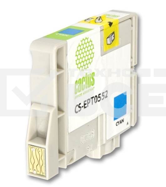 Картридж струйный Cactus CS-EPT0552 голубой для Epson Stylus RX520/Stylus Photo R240 (10ml)