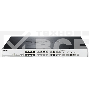 Управляемый стекируемый коммутатор D-Link DGS-1510-28XMP/A1A SmartPro с 24 портами 10/100/1000Base-T с поддержкой РоЕ и 4 портами 10G Base-X SFP+