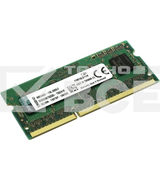 Оперативная память Kingston ValueRAM, DDR3L, 4GB (1x4GB), 1600MHz, CL11, SO-DIMM