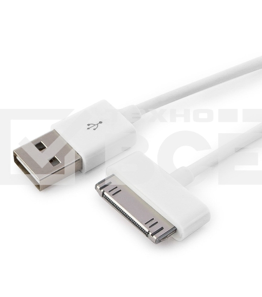 Кабель Gembird CC-USB-AP1MW USB AM/Apple для iPad/iPhone/iPod, 1м белый, блистер