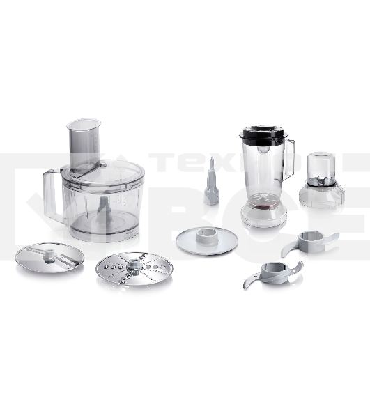 Кухонный комбайн Bosch MCM3501M 800 Вт, Скорости: 2, Блендер 1 л, Чаша 2.3 л, Цвет: черны/серебристый