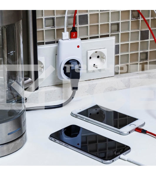 Адаптер питания 220В + 2 USB Rexant RX-17