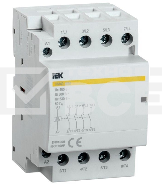 Контактор модульный КМ40-40М AC/DC IEK MKK21-40-40 IEK