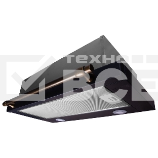 Вытяжка встраиваемая Korting KHP 6617 RN черный/бронзовый, 60 см, 650 куб. м/ч, 58 дБ