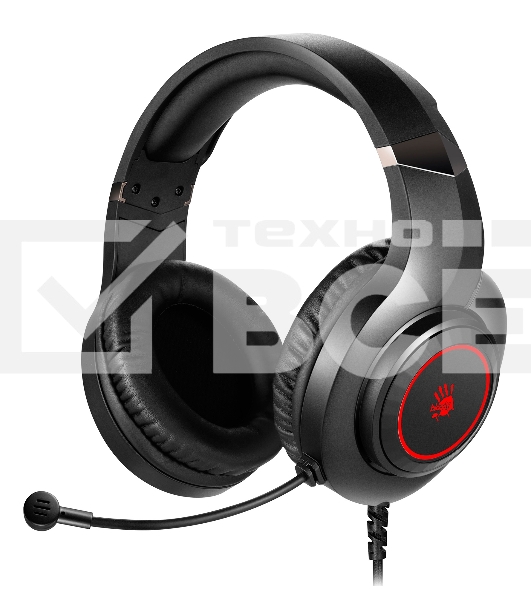 Наушники с микрофоном A4Tech Bloody G220 черный 2м мониторные оголовье (G220 AUX3.5-4PIN + USB)