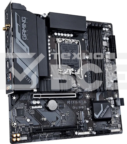 Материнская плата Gigabyte B760M GAMING X AX, LGA 1700, Intel B760, 4xDDR5, 4xSATA, 2xM.2, 1xPCIe 4.0 x16, 1xPCIe 3.0 x16, 1xHDMI, 1xDP, 1x 2.5Gb LAN, 5xUSB-A 2.0, 3xUSB-A 3.2 Gen 1, 3x3.5 мм, 7.1, mATX