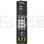 Промышленный управляемый коммутатор D-Link DIS-200G-12PS/A2A 2 уровня с 10 портами 10/100/1000Base-T и 2 портами 1000Base-X SFP (8 портов с поддержкой PoE 802.3af/802.3at (30 Вт), PoE-бюджет до 240Вт), фото4